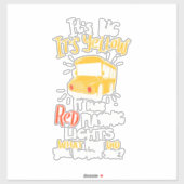 Schoolbus is groot en geel sticker (Vel)