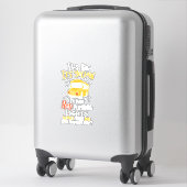 Schoolbus is groot en geel sticker (Koffer)