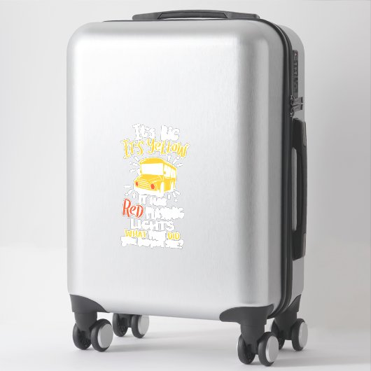 Schoolbus is groot en geel sticker (Koffer)