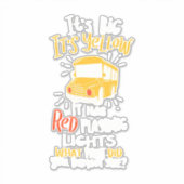 Schoolbus is groot en geel sticker (Voorkant)