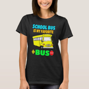 Schoolbus is mijn favoriete bus peuter jongens Kin T-shirt