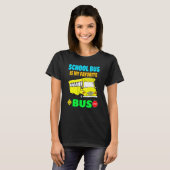 Schoolbus is mijn favoriete bus peuter jongens Kin T-shirt (Voorkant volledig)