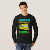 Schoolbus is mijn favoriete bus peuter jongens Kin T-shirt (Voorkant volledig)