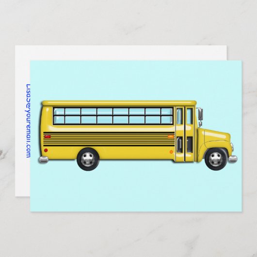 Schoolbus Kaart (Voorkant / Achterkant)