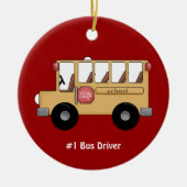 Schoolbus () keramisch ornament (Voorkant)