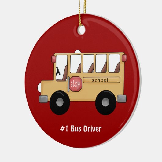 Schoolbus () keramisch ornament (Links)