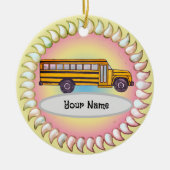 Schoolbus Keramisch Ornament (Voorkant)
