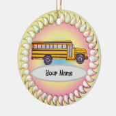Schoolbus Keramisch Ornament (Links)