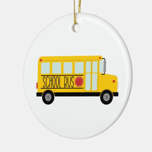 Schoolbus Keramisch Ornament (Links)