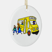 Schoolbus Keramisch Ornament (Rechts)