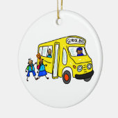 Schoolbus Keramisch Ornament (Links)