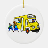 Schoolbus Keramisch Ornament (Achterkant)
