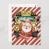 Schoolbus Kerst voor Driver wenskaart Briefkaart (Voorkant / Achterkant)