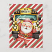Schoolbus Kerst voor Driver wenskaart Briefkaart (Voorkant)