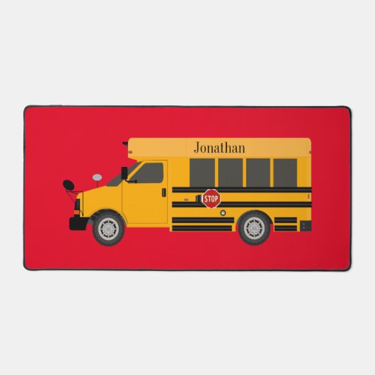 Schoolbus Kinder Decor Desk Mats & Pads (Voorkant)
