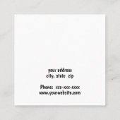 Schoolbus met blije kinderen vierkante visitekaartje (Achterkant)