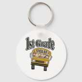 Schoolbus met Kinder eerste graad Sleutelhanger (Voorkant)