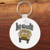 Schoolbus met Kinder eerste graad Sleutelhanger (Voorkant)