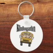 Schoolbus met Kinder Kindergarten Sleutelhanger (Voorkant)