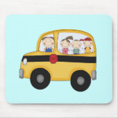 Schoolbus met Kinder T-shirts en cadeaus Muismat (Voorkant)