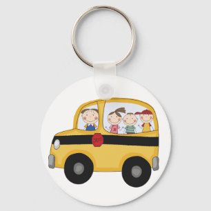 Schoolbus met Kinder T-shirts en cadeaus Sleutelhanger