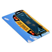 Schoolbus met oranje en rode lichten magneet (Rechterzijde)