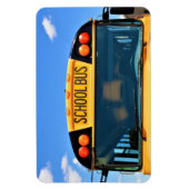 Schoolbus met oranje en rode lichten magneet (Verticaal)