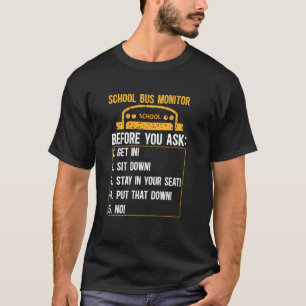 Schoolbus Monitor Grappige Bus Monitor T-shirt
