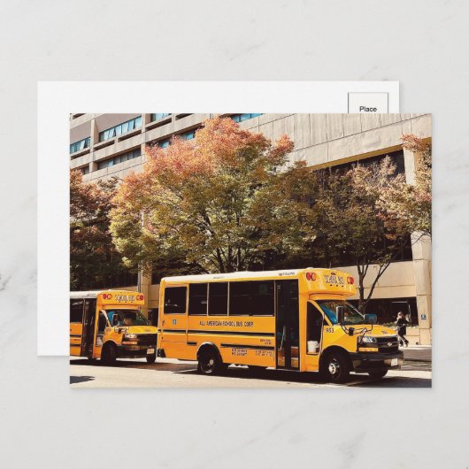 Schoolbus New York Briefkaart (Voorkant / Achterkant)