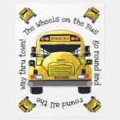 Schoolbus op maat fleece deken (Voorkant)