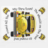 Schoolbus op maat fleece deken (Voorkant (Horizontaal))