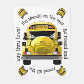 Schoolbus op maat fleece deken (Voorkant)