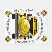 Schoolbus op maat fleece deken (Voorkant (Horizontaal))