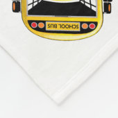 Schoolbus op maat fleece deken (Hoek)