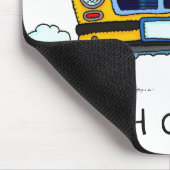 Schoolbus op Mousepad Muismat (Hoek)
