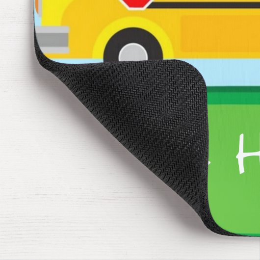 Schoolbus op Mousepad Muismat (Hoek)