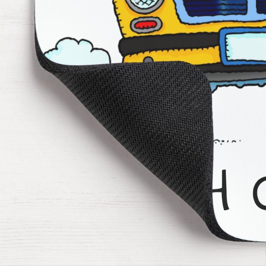 Schoolbus op muismat (Hoek)