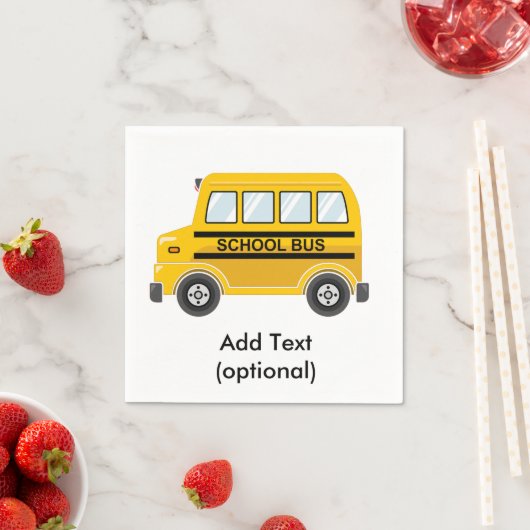 schoolbus papieren servetten (Insitu)