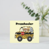 Schoolbus-peuterhemden en -cadeaus briefkaart (Staand voorkant)
