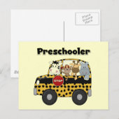 Schoolbus-peuterhemden en -cadeaus briefkaart (Voorkant / Achterkant)