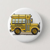 Schoolbus Pins Ronde Button 5,7 Cm (Voorkant)