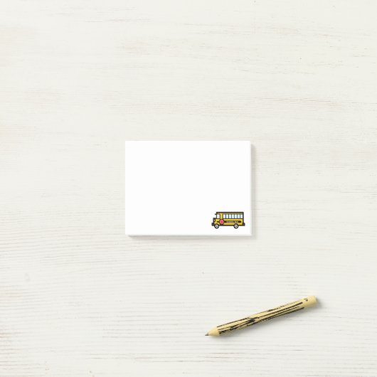 Schoolbus Post-it® Notes (Op bureau)