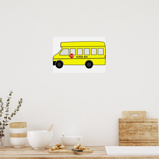Schoolbus Poster (Keuken)