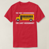 Schoolbus-prijsopgave voor een gele studentenliefh t-shirt (Design voorkant)