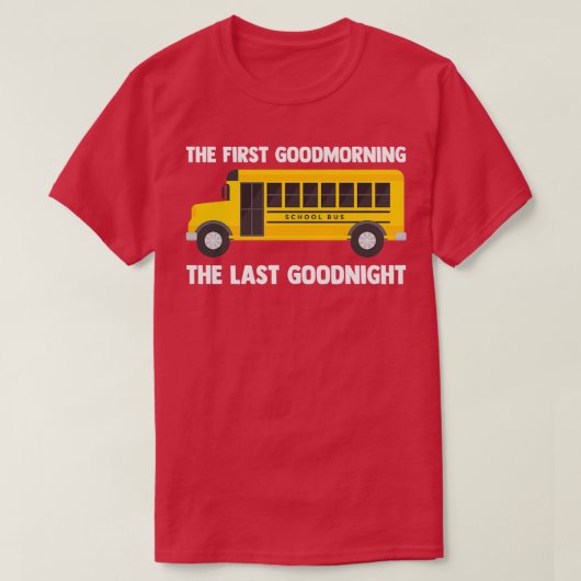 Schoolbus-prijsopgave voor een gele studentenliefh t-shirt (Design voorkant)
