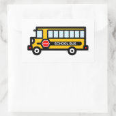Schoolbus Rechthoekige Sticker (Tas)