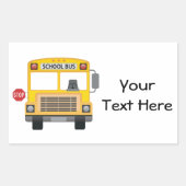 schoolbus rechthoekige sticker (Voorkant)