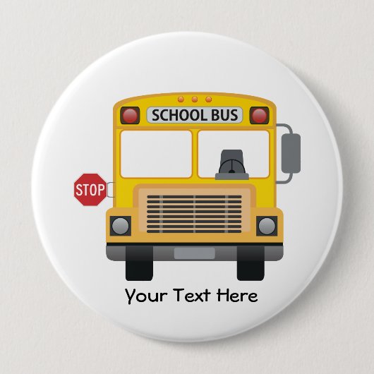  schoolbus ronde button 4,0 cm (Voorkant)