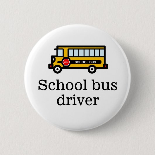 Schoolbus Ronde Button 5,7 Cm (Voorkant)