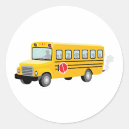Schoolbus Ronde Sticker